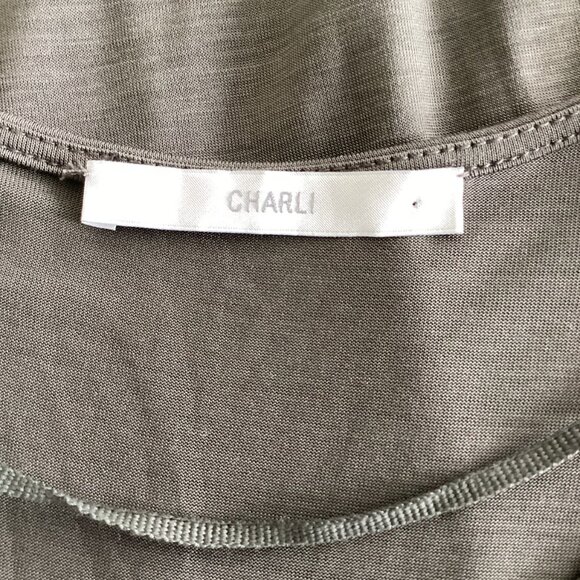 Grey Sleeveless Mock Wrap Jersey Dress - Picture 2 of 8